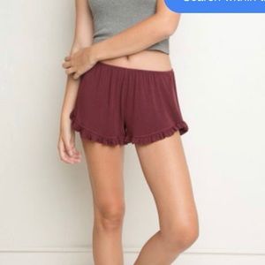 Maroon Brandy Melville Vodi Shorts